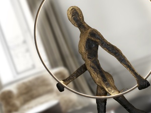 FIGURINA DECORATIVA CU LED 150CM, FIBRA DE STICLA, RASINA, DESIGN MODERN - Img 2