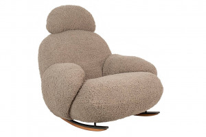 FOTOLIU BALANSOAR PLUSH TEDDY, BEJ INCHIS, DIN TEXTIL PLUSAT, STIL MODERN - Img 2