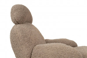 FOTOLIU BALANSOAR PLUSH TEDDY, BEJ INCHIS, DIN TEXTIL PLUSAT, STIL MODERN - Img 5