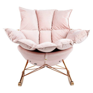 FOTOLIU BALANSOAR SWING VELVET, ROZ, TAPITERIE DIN CATIFEA, STIL MODERN - Img 2