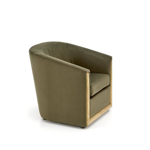 FOTOLIU CONFORTABIL ENRICO, VERDE/NATUR, TAPITERIE DIN CATIFEA, STIL MODERN - Img 6