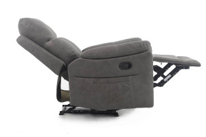 FOTOLIU CONFORTABIL HADES, GRI 207, TAPITERIE DIN STOFA, CU FUNCTIE DE RABATARE, STIL MODERN - Img 2