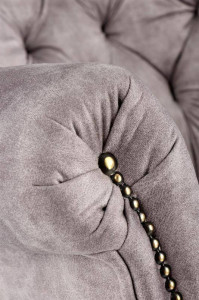 FOTOLIU CONFORTABIL ITALO GRI, STIL CHESTERFIELD, HALMAR - Img 4