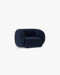 FOTOLIU CONFORTABIL KATE, ALBASTRU ROYAL, 108X89 CM, TAPITAT CU TAPITERIE DIN TEXTIL CATIFEA SALVADOR, MICADONI - Img 2