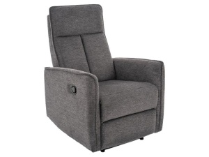 FOTOLIU CONFORTABIL RECLINER SI FUNCTIE DE PIVOTARE, NIKOS BREGO, GRI INCHIS18, TAPITERIE DIN TEXTIL, STIL MODERN - Img 1