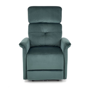 FOTOLIU CONFORTABIL SEMIR, VERDE, TAPITERIE DIN CATIFEA, CU FUNCTIE DE RABATARE SI PORT USB, STIL MODERN - Img 4