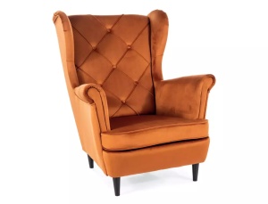 FOTOLIU CONFORTABIL STIL LADY, SCORTISOARA 4215/WENGE, TAPITERIE DIN CATIFEA SI PICIOARE DIN LEMN