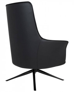 FOTOLIU CONFORTABIL VICTOR, NEGRU, PIELE ECOLOGICA SI METAL, STIL MODERN - Img 3