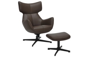 FOTOLIU CU TABURET, VOGUE ROTATIV 360 GRADE, PIELE ECO MARO SI CADRUL METALIC, ARTIM GROUP SELECTION