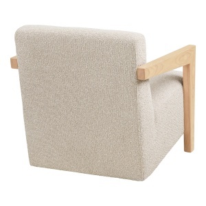 FOTOLIU DE RELAXARE CARACAS, DIN LEMN SI TEXTIL, CULOARE BEJ, HOUSE NORDIC - Img 5