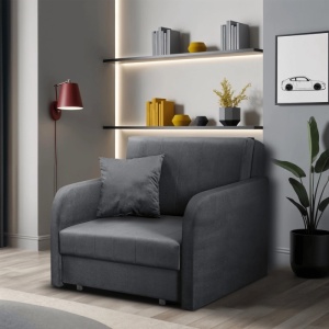 FOTOLIU DEOSEBIT EXTENSIBIL, INDIVIDUAL, ARTIM MEBLE, REALIZAT DIN MATERIAL TEXTIL GRI, STIL MODERN