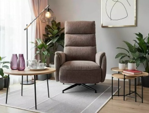FOTOLIU ELECTRIC RABATABIL, CU FUNCTIE DE BALANSARE, STIL HOMER, GRI 07, CU TAPITERIE DIN TEXTIL RAVEN, STIL MODERN
