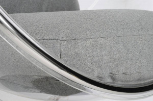 FOTOLIU EXCLUSIVIST BUBBLE STAND 2, GRI DESCHIS/TRANSPARENT/CROM, DIN ACRIL SI CASMIR, STIL MODERN - Img 2