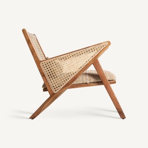FOTOLIU HICKORY 34386, BEJ SI NATURAL, CONFECTIONAT DIN LEMN DE MANGO, BUMBAC SI IUTA, STIL MODERN - Img 3