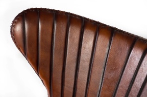 FOTOLIU LIVING DE RELAXARE CORTONA 83CM, REALIZAT DIN METAL SI PIELE, CULOARE MARO/NEGRU, GINER Y COLOMER - Img 5