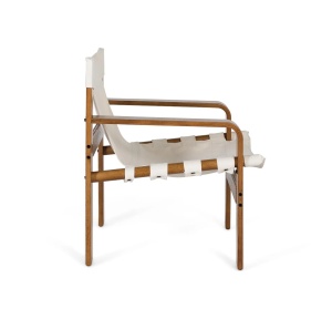 FOTOLIU LIVING DE RELAXARE SALOR 76CM, REALIZAT DIN LEMN SI TEXTIL, CULOARE ALB/NATUR, GINER Y COLOMER - Img 2