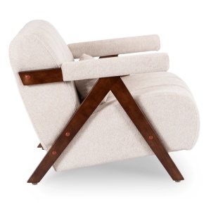 FOTOLIU LIVING RENATO, REALIZAT DIN LEMN SI TEXTIL, CULOARE BEJ/NUC, ARTIM MEBLE - Img 4