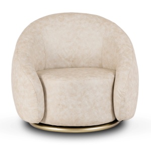 FOTOLIU LIVING ROTATIV GIULIO, REALIZAT DIN METAL SI PIELE ECO, CULOARE CREM, ARTIM MEBLE - Img 3