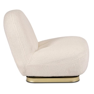 FOTOLIU LIVING ROTATIV SONNY, REALIZAT DIN METAL SI TEXTIL BOUCLE, CULOARE BEJ/AURIU, ARTIM MEBLE - Img 7