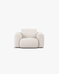 FOTOLIU LOUNGE MOLINO, 100X108, BEJ DESCHIS, CU TAPITERIE DIN TEXTIL CHENILLE EDEN, MICADONI