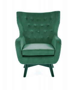 FOTOLIU MARVEL, VERDE INCHIS/NEGRU, TAPITERIE DIN STOFA FINA SI PICIOARE DIN LEMN MASIV, STIL CLASIC - Img 4