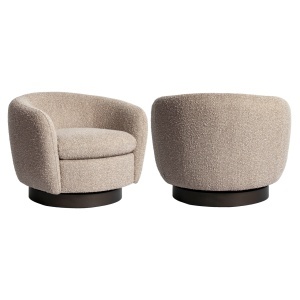 FOTOLIU MODERN ROTATIV COLMAR, REALIZAT DIN METAL, LEMN SI TEXTIL, CULOARE BEJ, STIL MODERN - Img 2