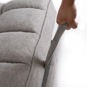 FOTOLIU RABATABIL, ARTIM MEBLE, CU SPATIU DE SOMN, REALIZAT DIN TEXTIL GRI, STIL MODERN - Img 13