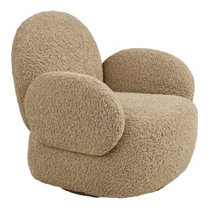 FOTOLIU ROTATIV MESSINA, DIN LEMN SI TEXTIL BOUCLE, CULOARE MARO DESCHIS, HOUSE NORDIC - Img 4
