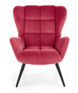 FOTOLIU TYRION, BORDO/NEGRU, TAPITERIE DIN CATIFEA SI PICIOARE DIN METAL, STIL MODERN - Img 4