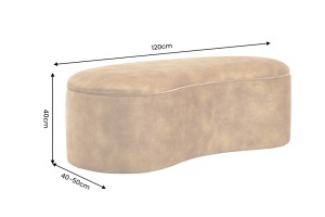 LADA DE DEPOZITARE ELEMENTS, 120CM, DIN LEMN SI MATERIAL CATIFEA, CULOARE GALBEN PETROL, INVICTA INTERIOR - Img 3