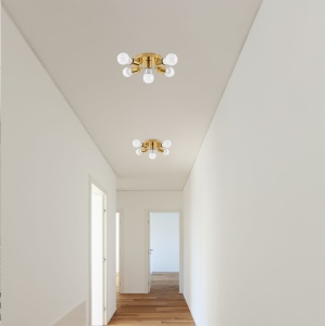 Lampă de tavan cu reflector metalic Auriu APP708-5c - Img 4