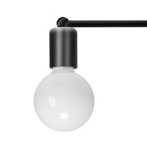 Lampa de tavan cvadruplă mată neagră 392200 - Img 2