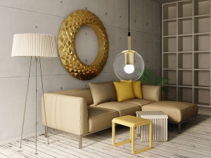 Lampa DE TAVAN SUSPENDABILA din sticla Sfera Auriu APP686-1CP - Img 4