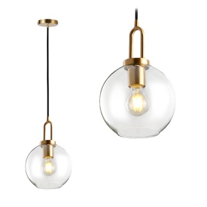 Lampă de tavan suspendată sticlă 20cm APP629-1CP - Img 1