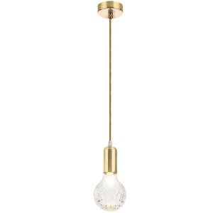 Lampă de tavan suspendată unică retro aurie APP649-1CP - Img 3
