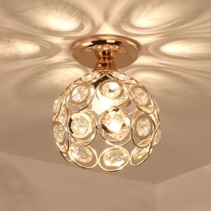 LAMPĂ ELEGANTĂ DE PLAFON APP205-1C CRISTAL AURIU - Img 2