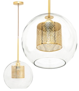 Lampa SUSPENDABILA din sticla Auriu loft APP554-1CP 20cm - Img 1