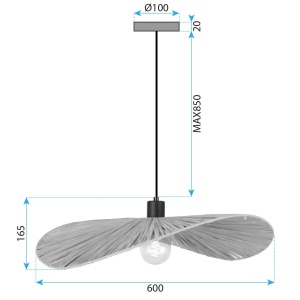 Lampă suspendată APP1831-1CP BLACK - Img 4