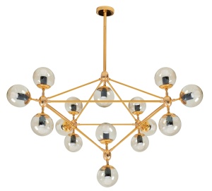 Lampă suspendată de tavan Aurie APP267-15C - Img 1