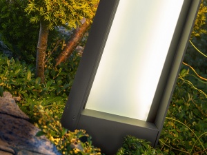 LAMPADAR EXTERIOR MATIA, 50 CM, GRI INCHIS/OPAL, DIN ALUMINIU SI STICLA, STIL MODERN - Img 2