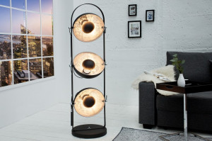 LAMPADAR STUDIO NEGRU/ARGINTIU 130 CM 37470 STIL MODERN - Img 3