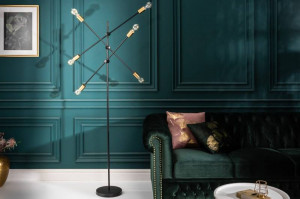 LAMPADAR, VARIATION, COD 40776, METAL NEGRU/AURIU, ASPECT MODERN - Img 2