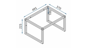 LAVOAR REA GOYA CU SUPORT, NEGRU MAT, 50 CM, DIN CONGLOMERAT, CALITATE SUPERIOARA - Img 5