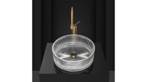 LAVOAR REA INGRID, 36 CM, TRANSPARENT, DIN STICLA, CALITATE SUPERIOARA - Img 3