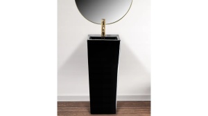 LAVOAR STATIV KAMILA, 82 CM, NEGRU, DIN CERAMICA, CALITATE SUPERIOARA - Img 2
