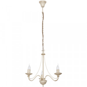 LICHIDARE STOC 1 BUC!!!Candelabru ROZA 397E, alb CREM, din metal, stil clasic, ALDEX