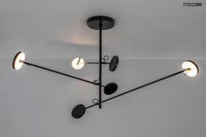 LUSTRA BOBBIE 3 NEAGRA, CONFECTIONATA DIN OTEL, STIL MODERN - Img 2