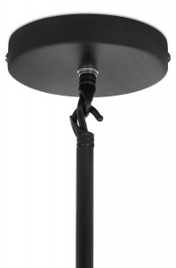 LUSTRA CANDELABR 10, CONFECTIONATA DIN ALUMINIU, NEAGRA, STIL MODERN - Img 5