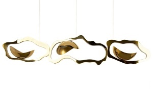 LUSTRA CHAIN 210, AURIE, CONFECTIONATA DIN OTEL, STIL MODERN - Img 2