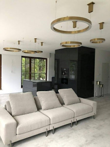 LUSTRA CU LED-URI RING SLIM 40, AURIU, DIN METAL, STIL MODERN - Img 4